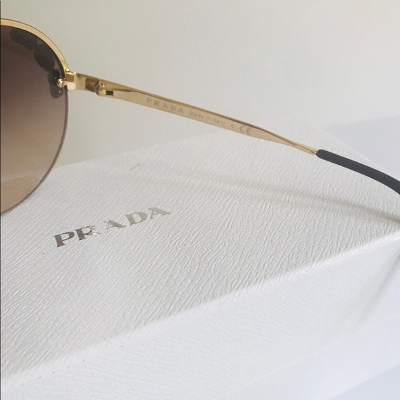 Authentic Prada Round Sunglasses PR 52US C3O3D0 3 - Picture 5 of 8